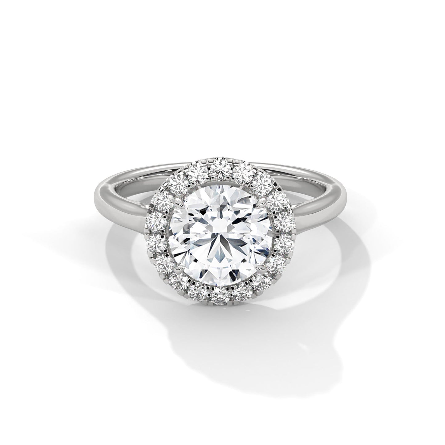 timeless 2.32 carat round cut halo diamond solitaire ring โ engagement & wedding jewelry
