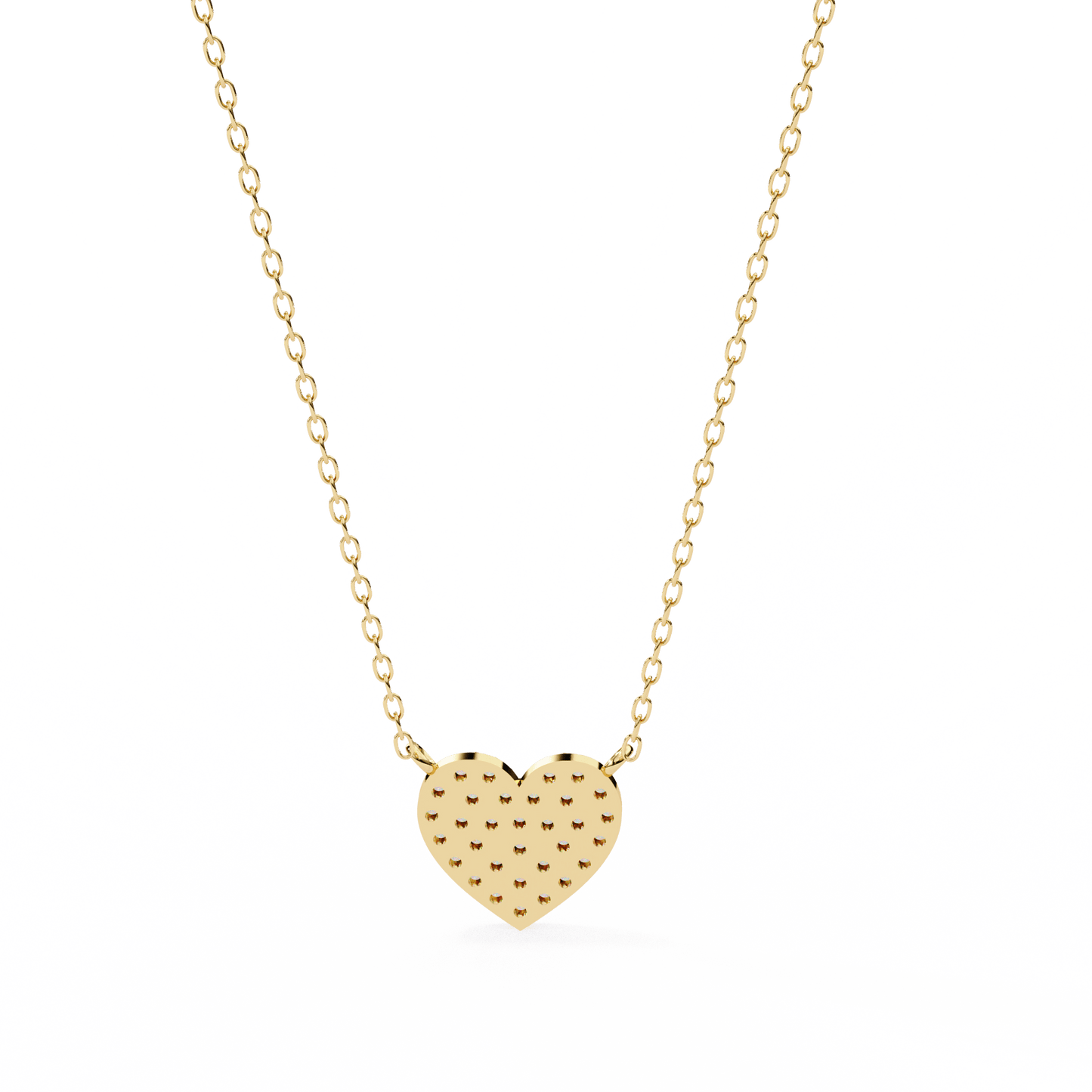 heart shaped pavé diamond pendant necklace – romantic luxury jewelry