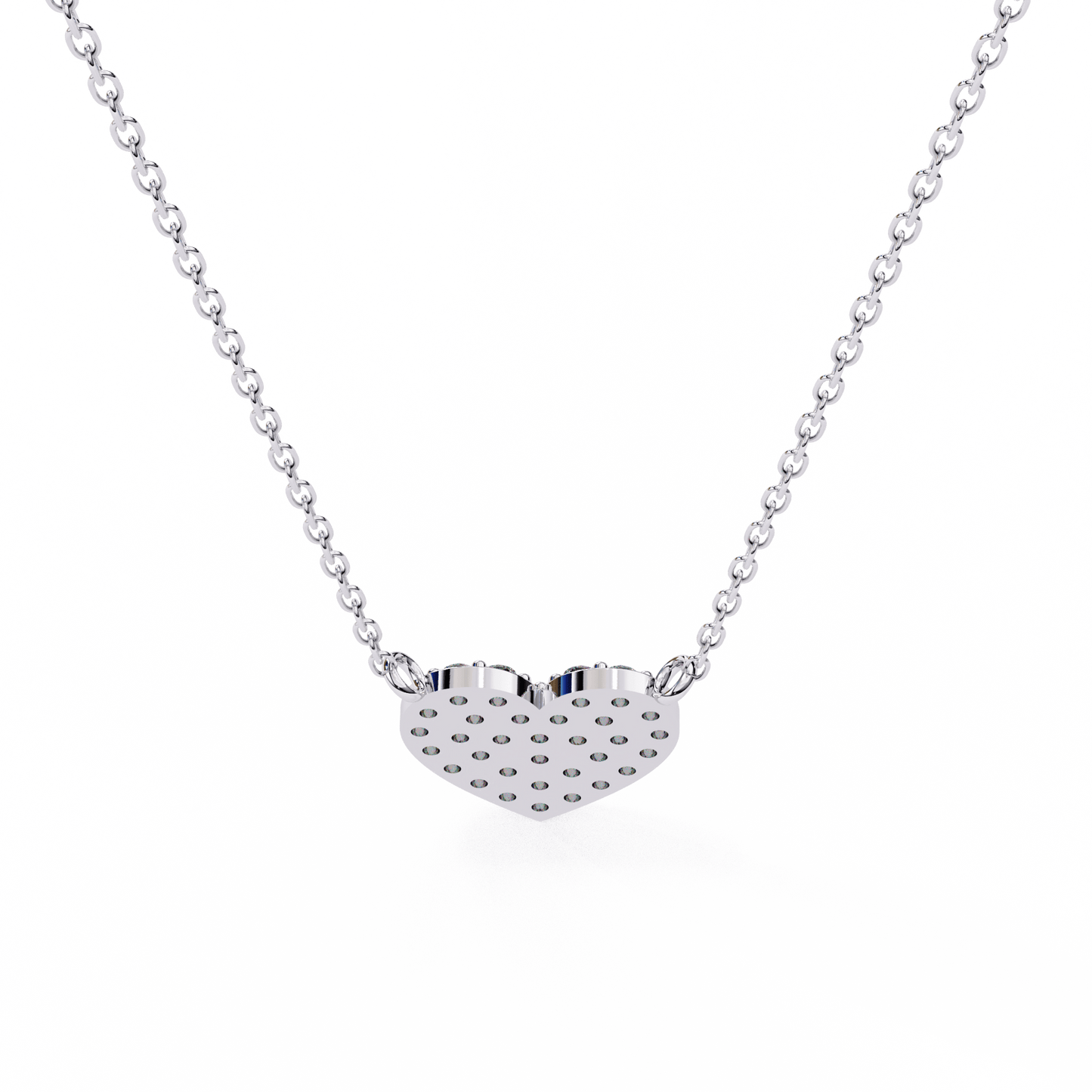 heart shaped pavé diamond pendant necklace – romantic luxury jewelry