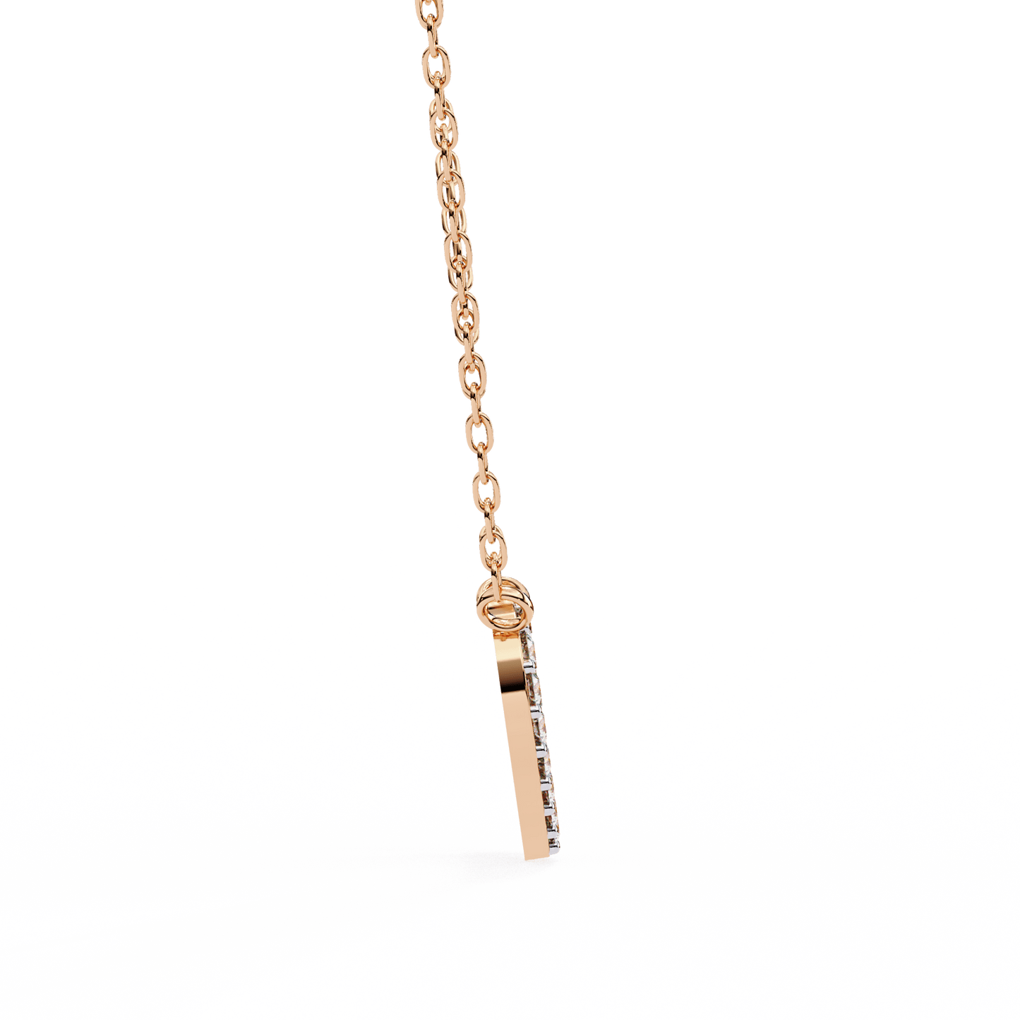 stellar round diamond pendant
