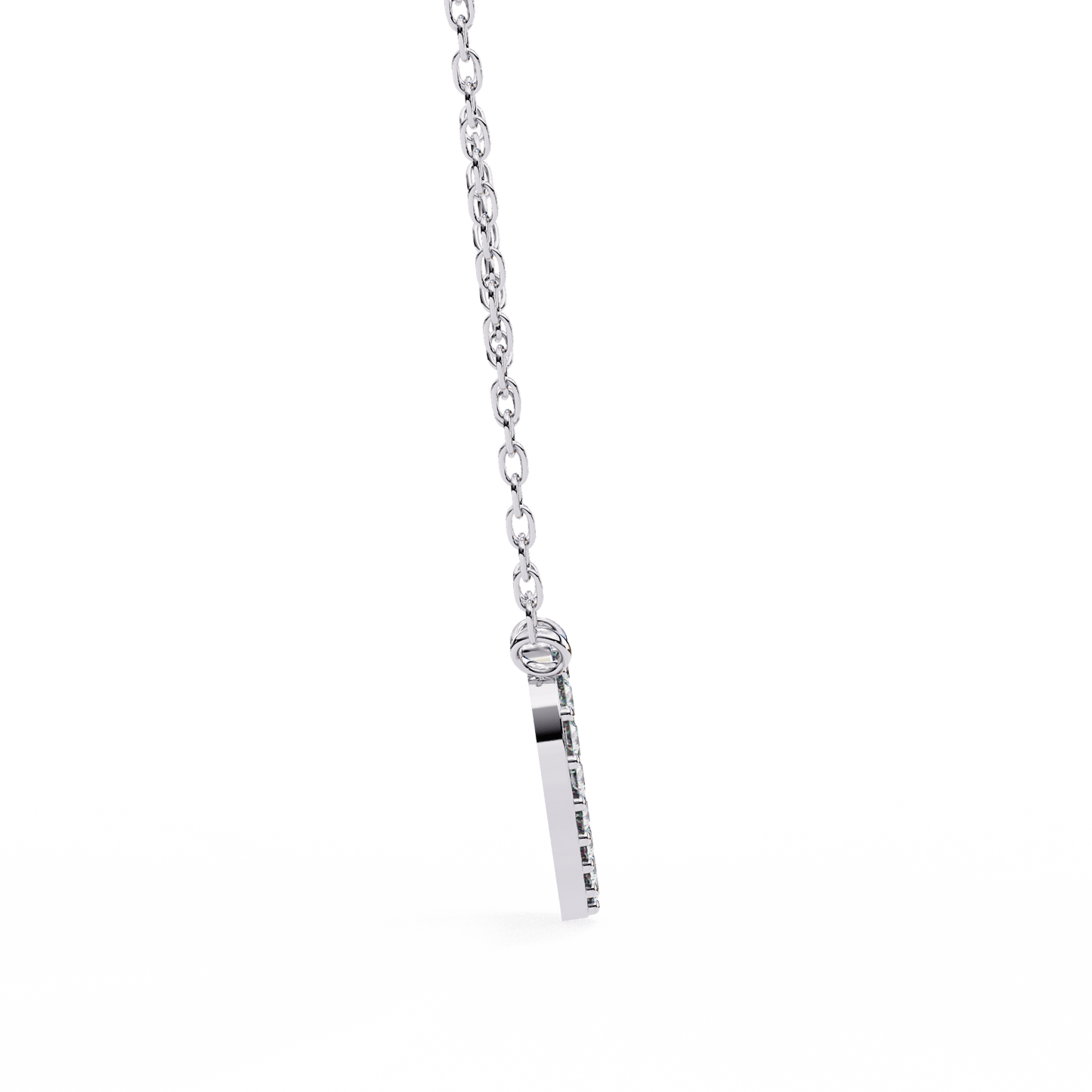 stellar round diamond pendant