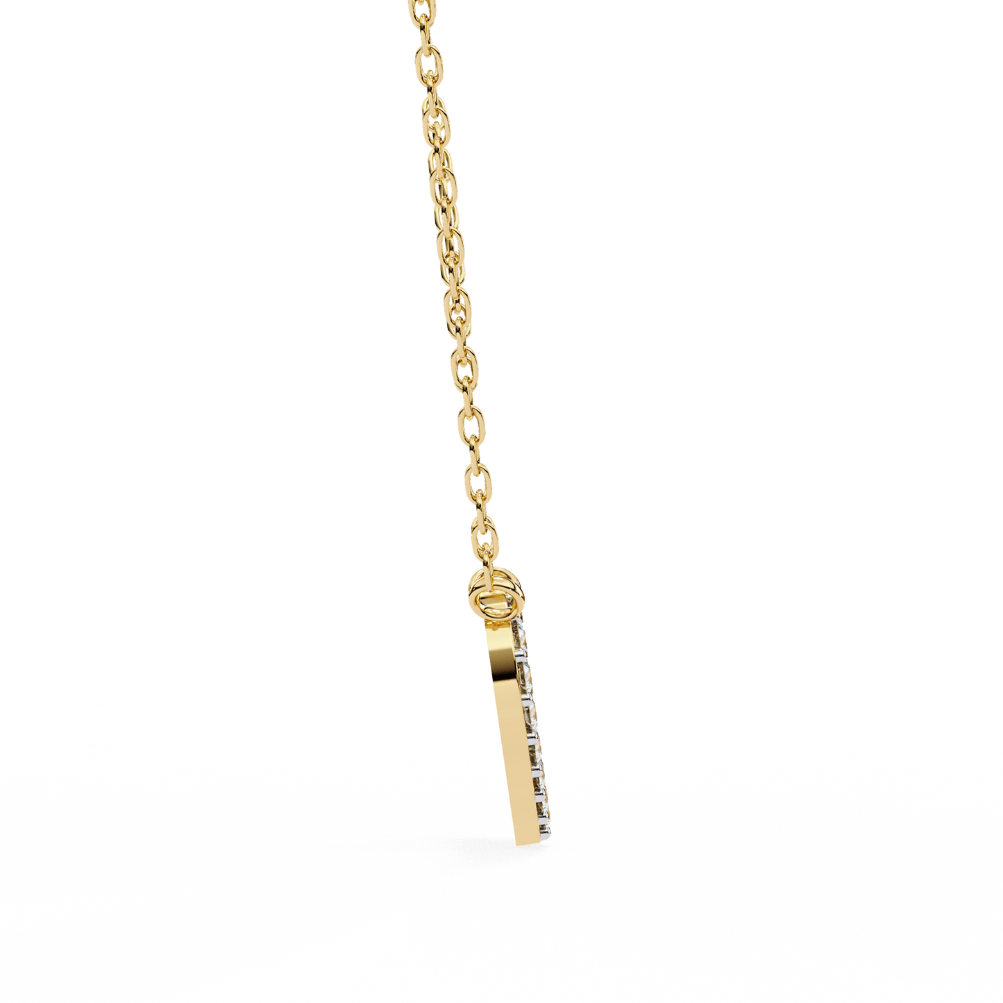 stellar round diamond pendant