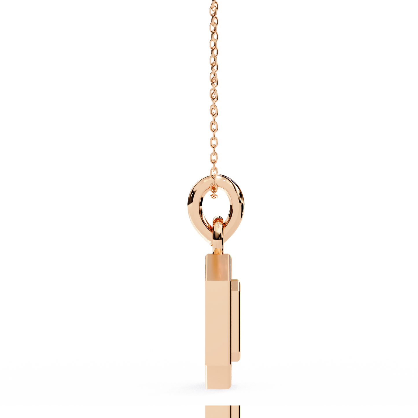 round cut halo octagon pave diamond pendant necklace – elegant fine jewelry