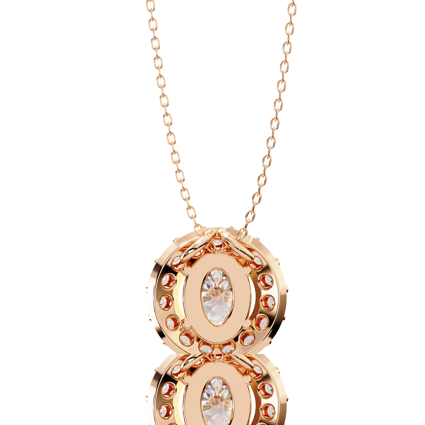 luxe oval diamond pendant