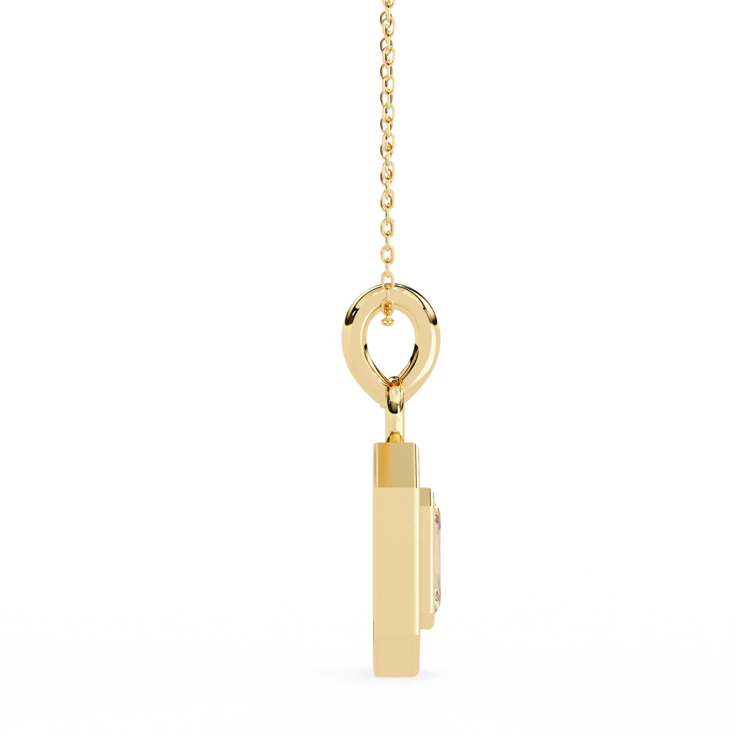 lgd pendant emerald stone (0.92ct) in 14k gold without chain