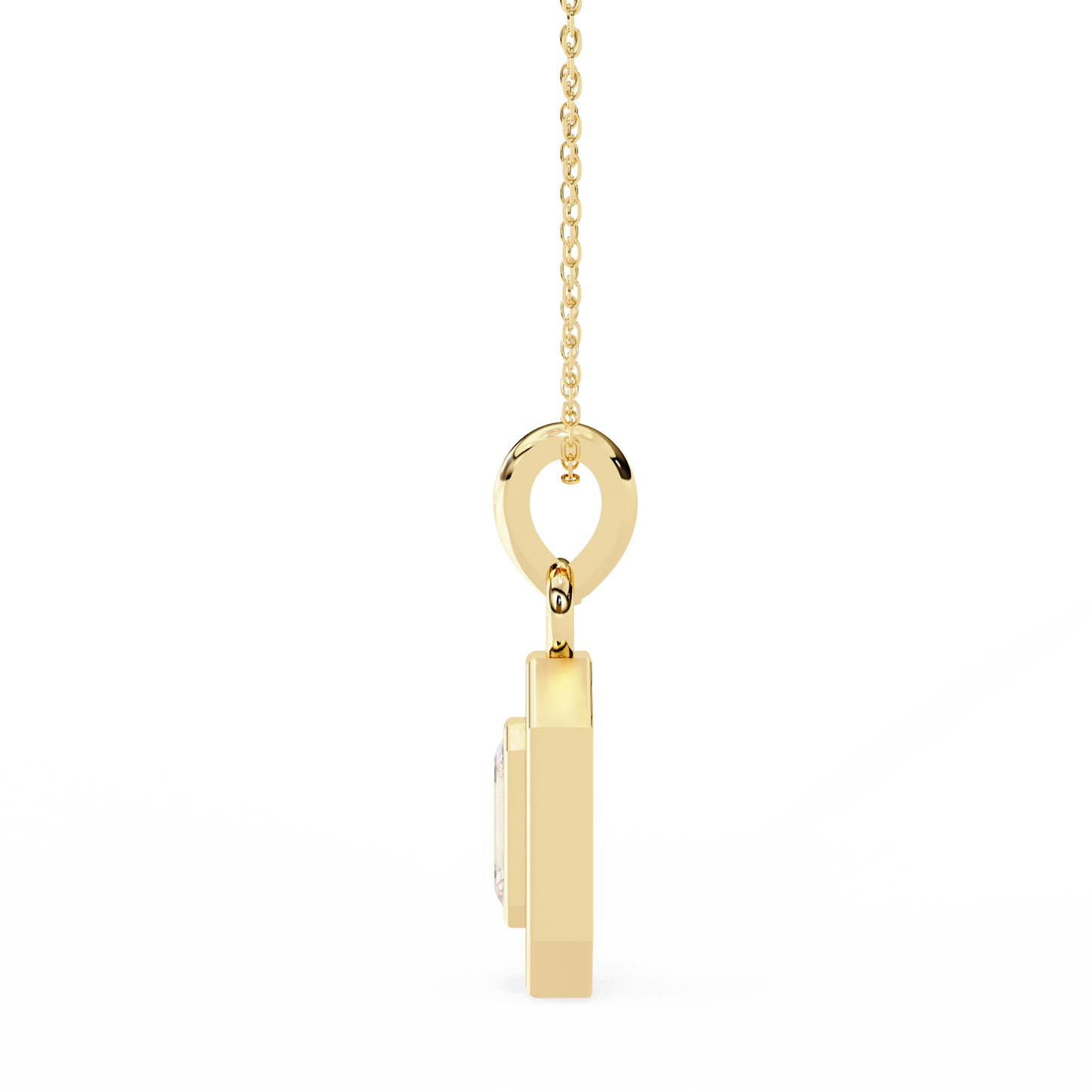 lgd pendant emerald stone (0.92ct) in 14k gold without chain