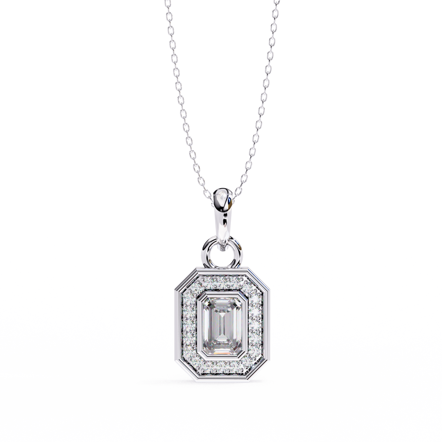 lgd pendant emerald stone (0.92ct) in 14k gold without chain