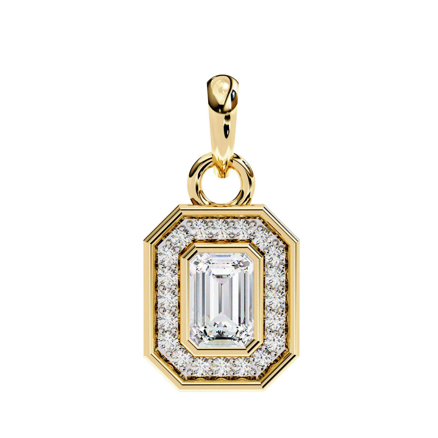 lgd pendant emerald stone (0.92ct) in 14k gold without chain