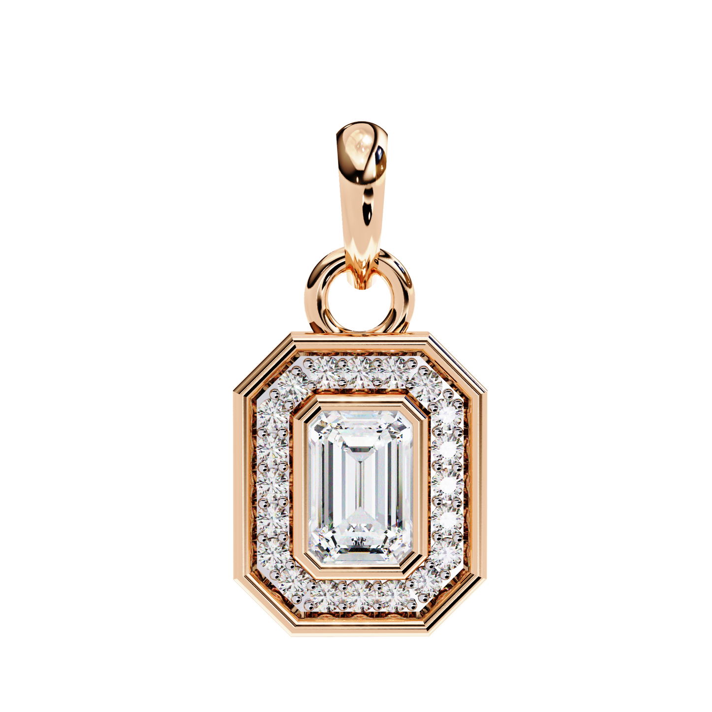 lgd pendant emerald stone (0.92ct) in 14k gold without chain