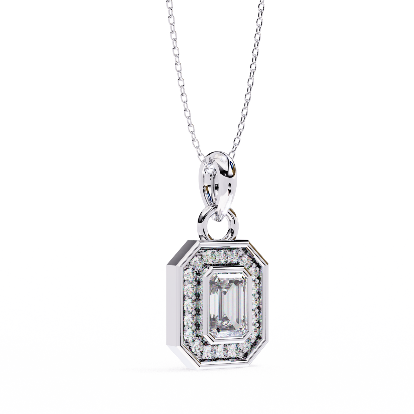 lgd pendant emerald stone (0.92ct) in 14k gold without chain