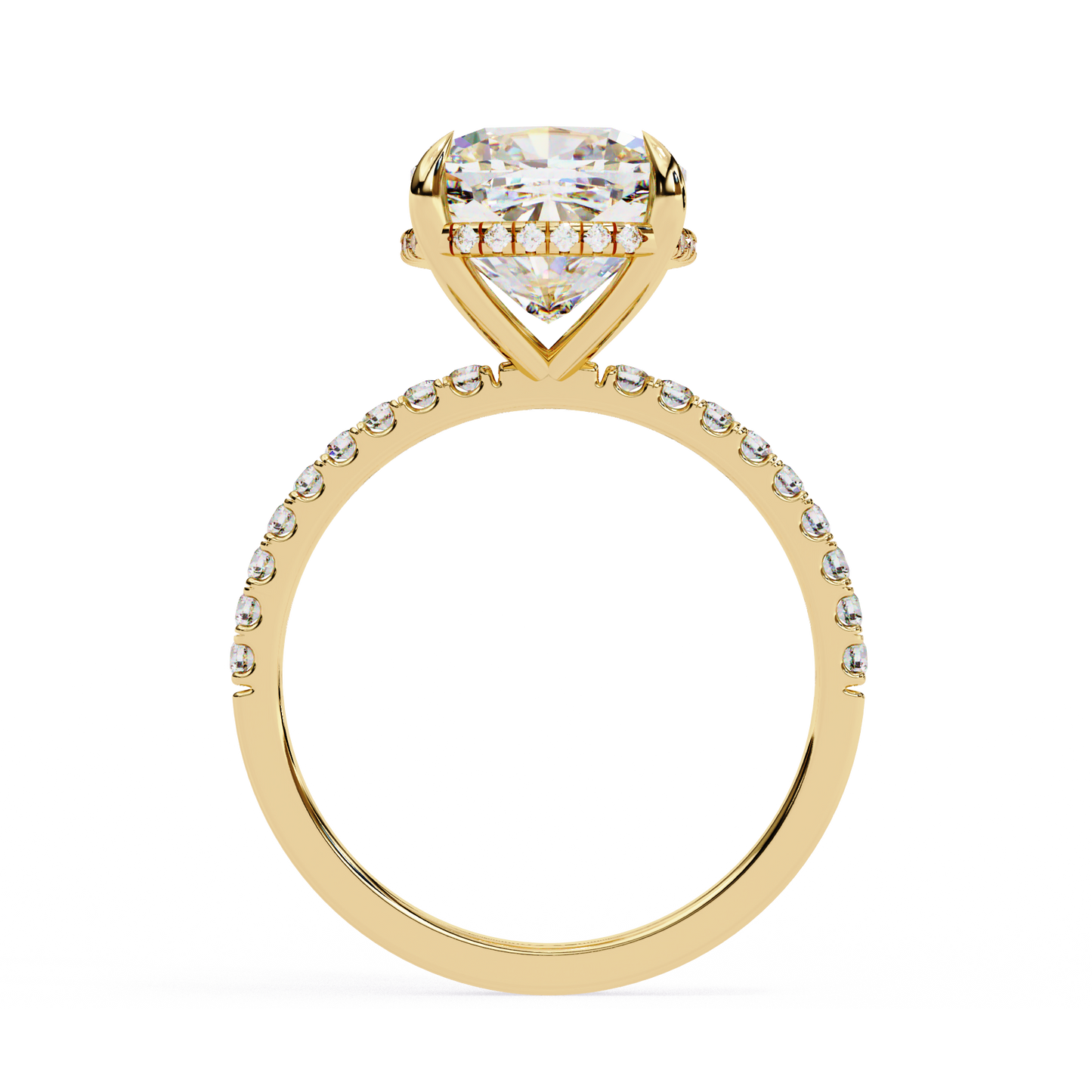 3.25 carat cushion cut diamond solitaire engagement ring for women โ luxury bridal jewelry
