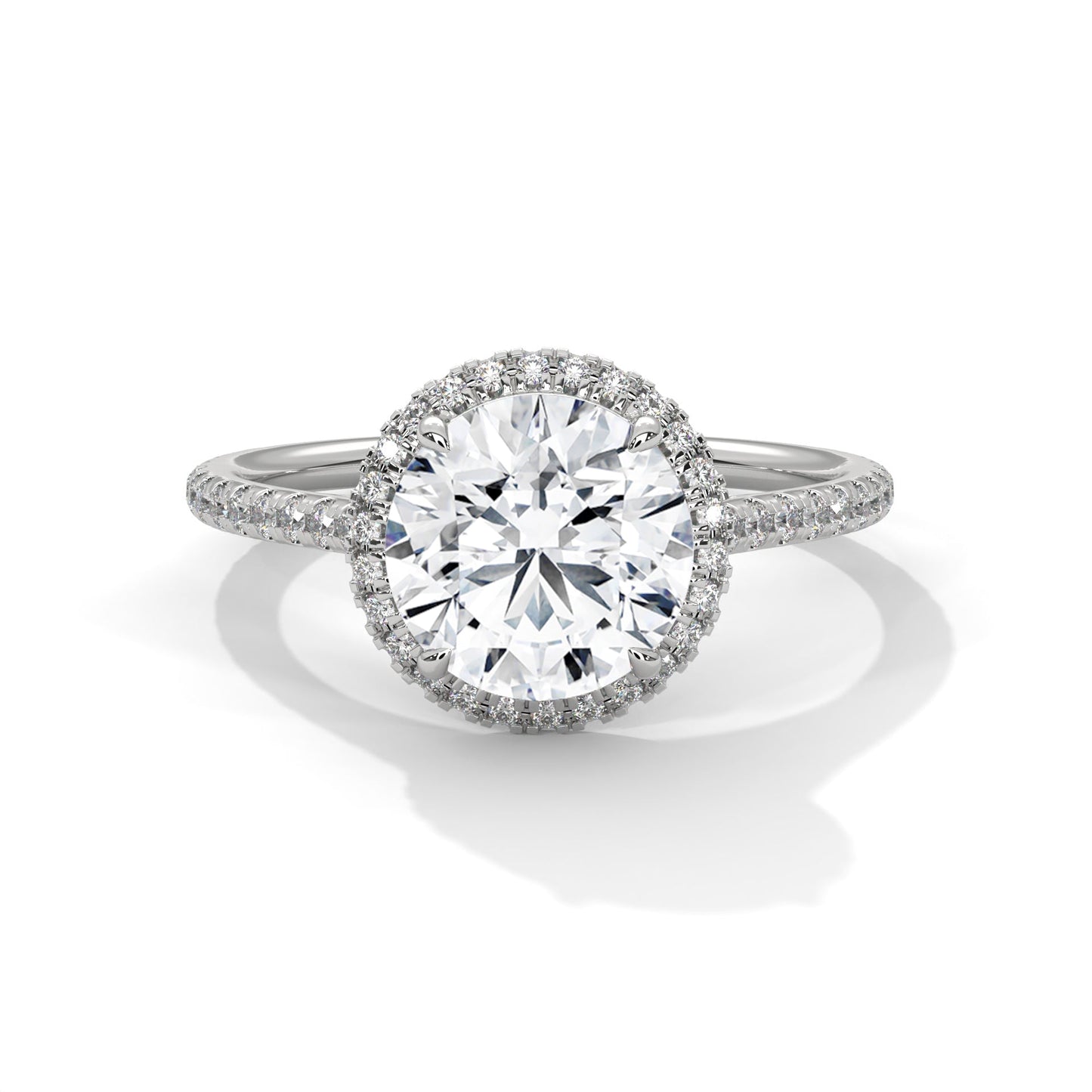 1.52 carat round cut halo diamond engagement ring for women โ elegant bridal jewelry
