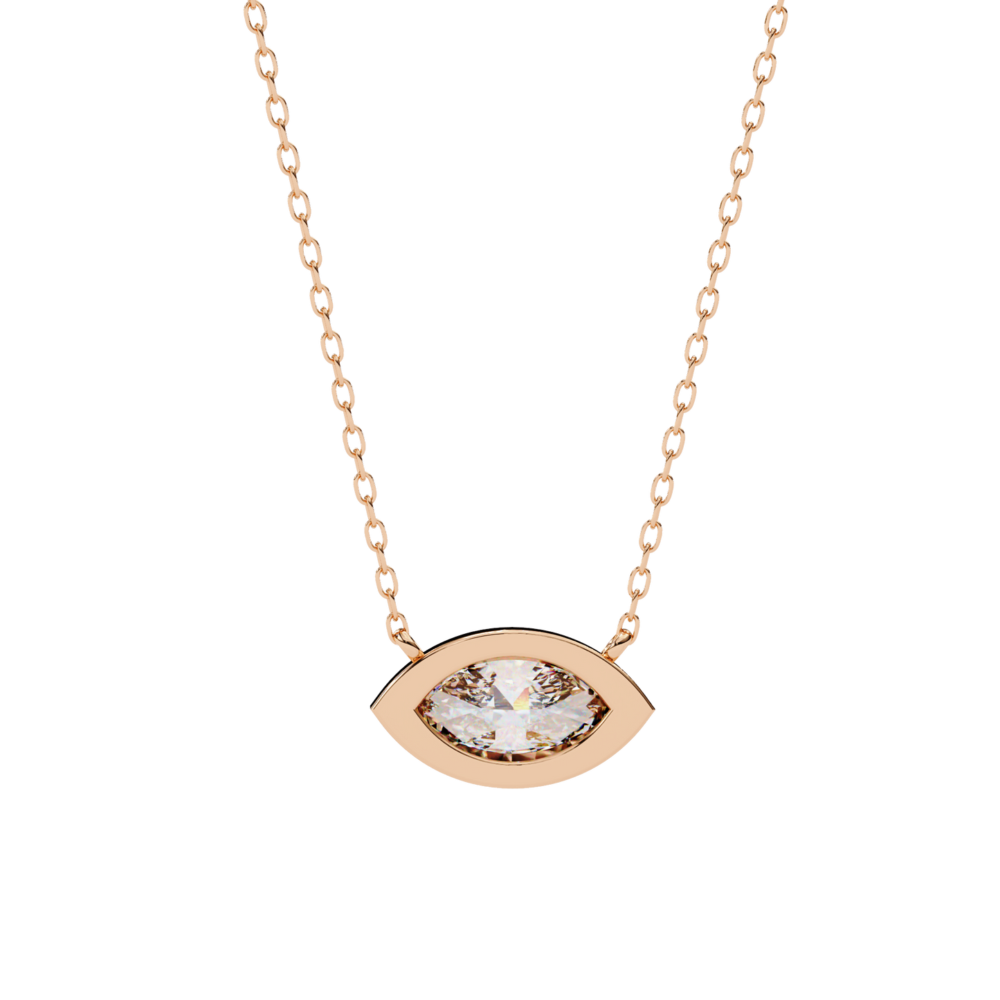 lgd pendant marquise stone (0.68ct) in 14k gold without chain