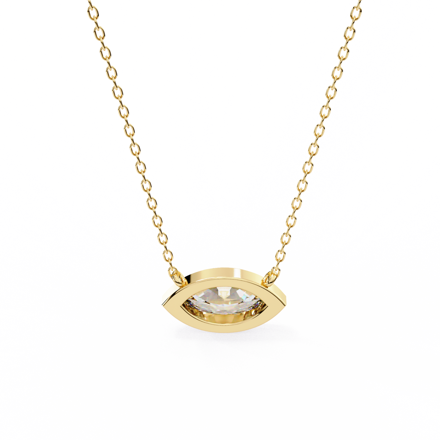 lgd pendant marquise stone (0.68ct) in 14k gold without chain