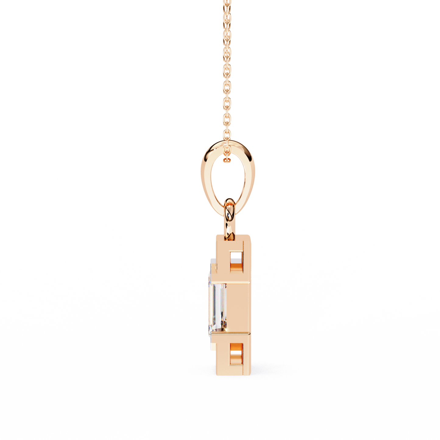 lgd solitaire pendant emerald stone (1.05ct) in 14k gold without chain
