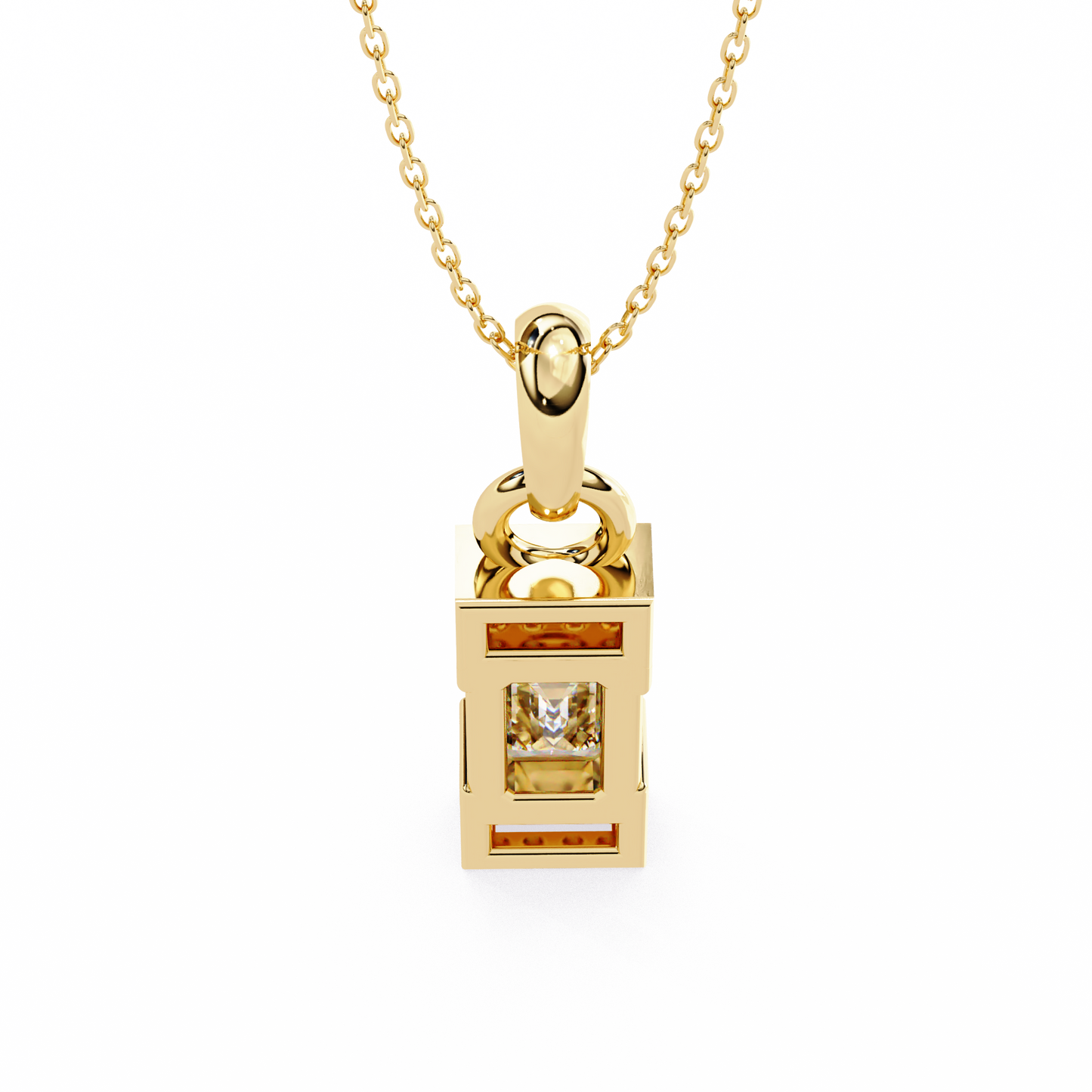 lgd solitaire pendant emerald stone (1.05ct) in 14k gold without chain