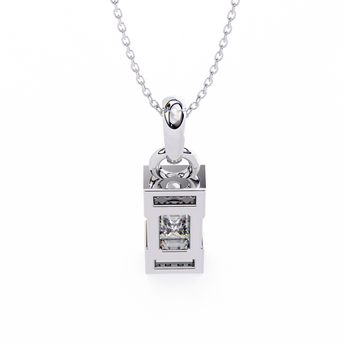 lgd solitaire pendant emerald stone (1.05ct) in 14k gold without chain