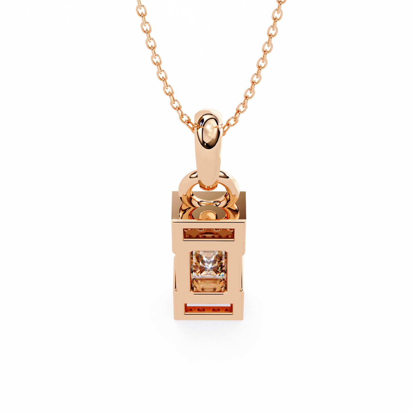 lgd solitaire pendant emerald stone (1.05ct) in 14k gold without chain