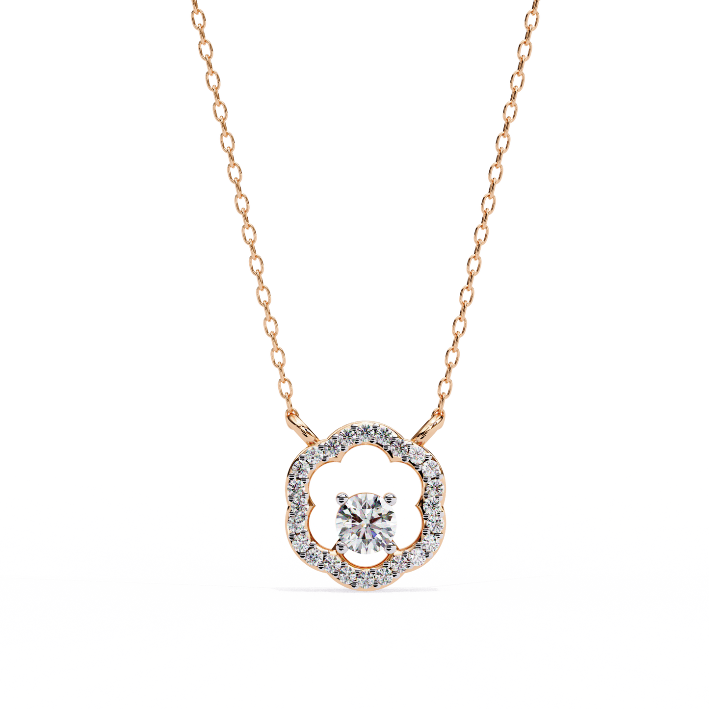 lgd pendant round stone (0.31ct ) in 14k gold without chain