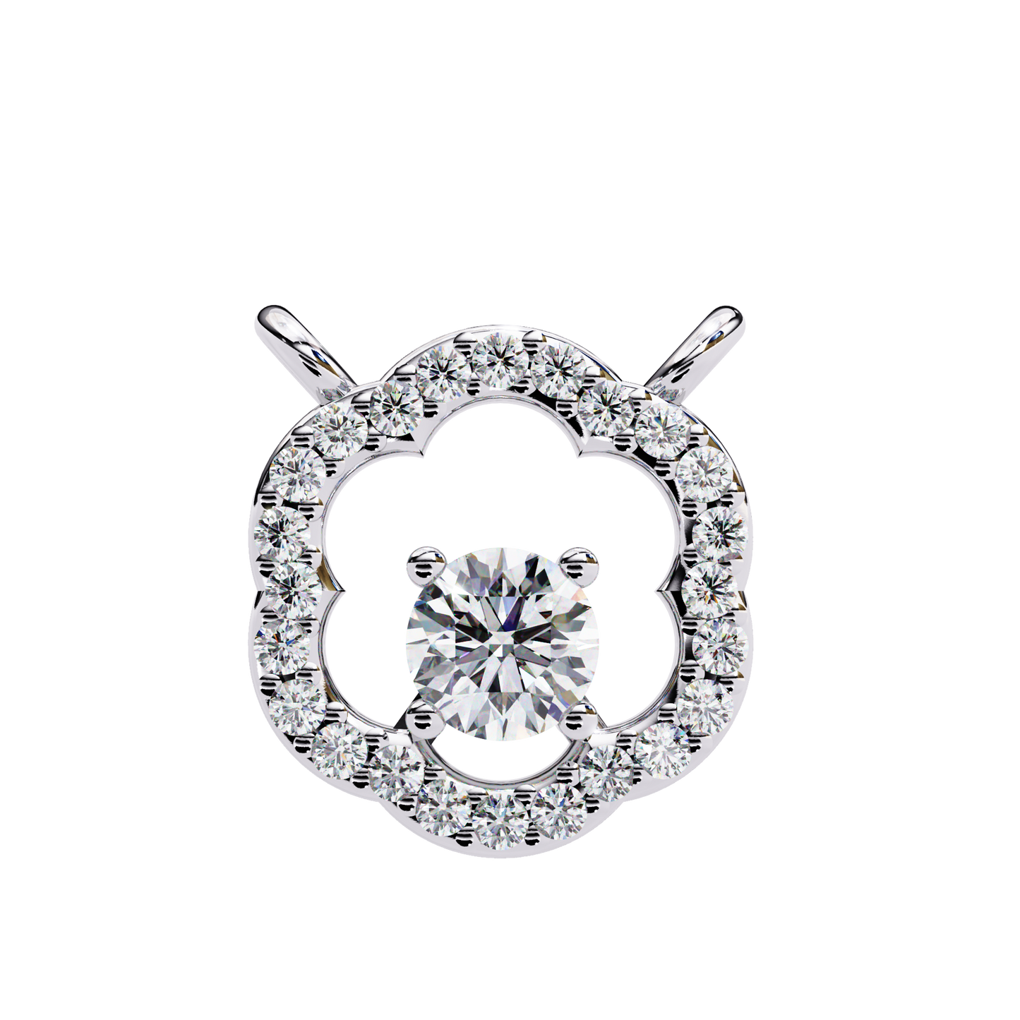lgd pendant round stone (0.31ct ) in 14k gold without chain
