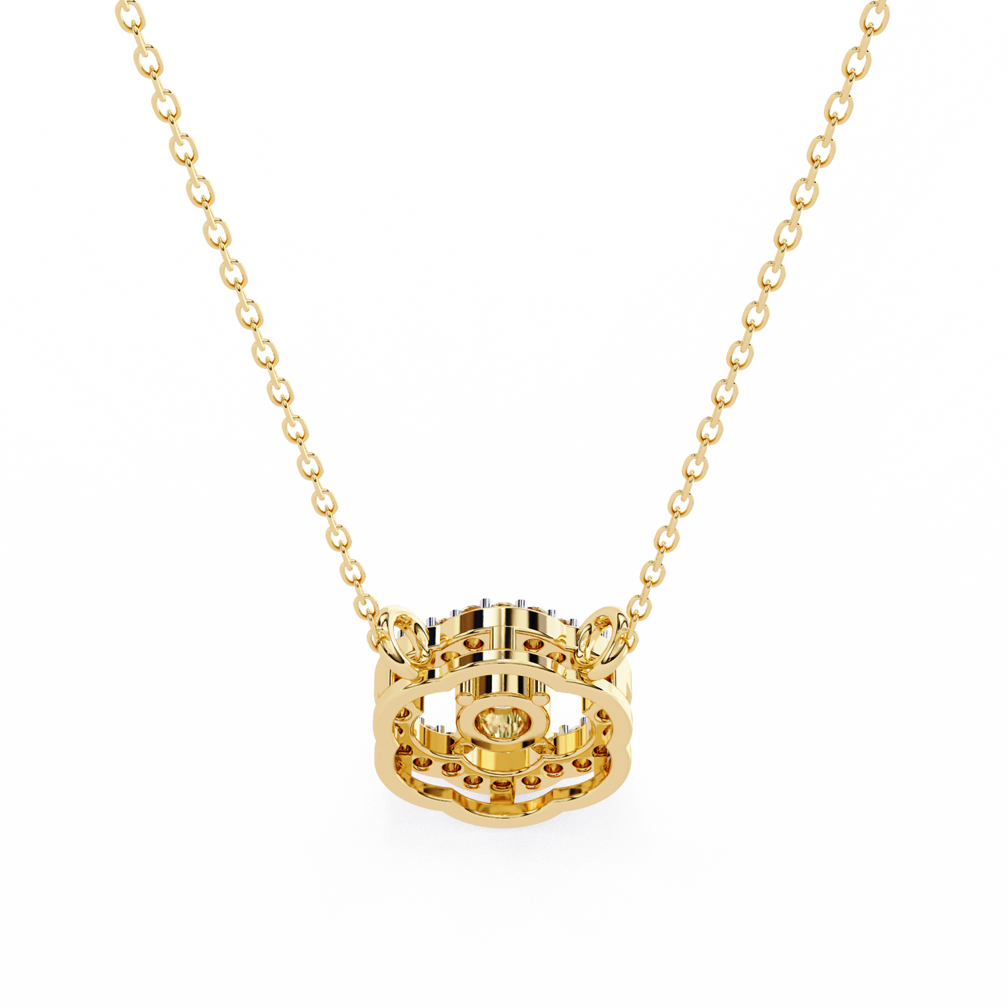 lgd pendant round stone (0.31ct ) in 14k gold without chain