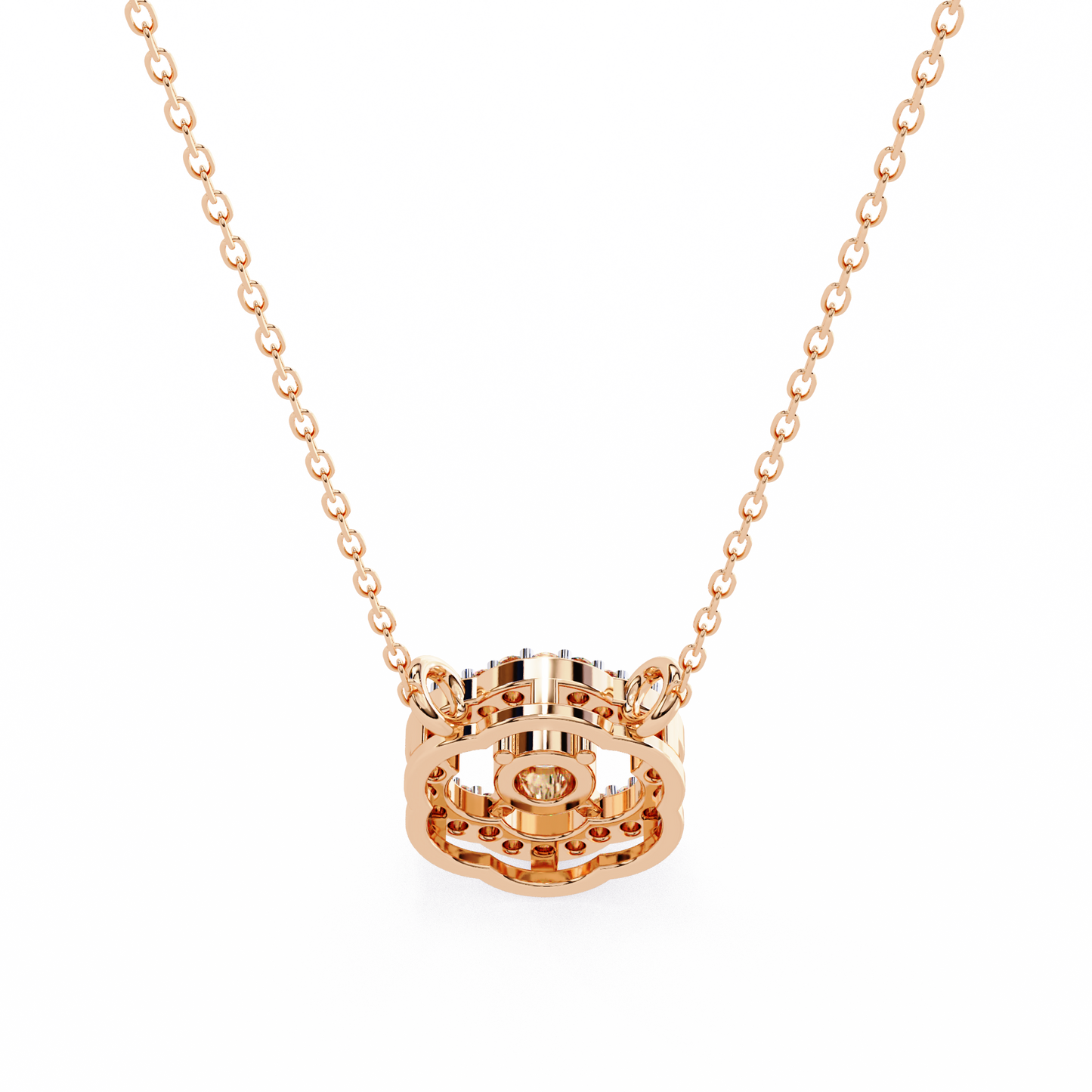 lgd pendant round stone (0.31ct ) in 14k gold without chain