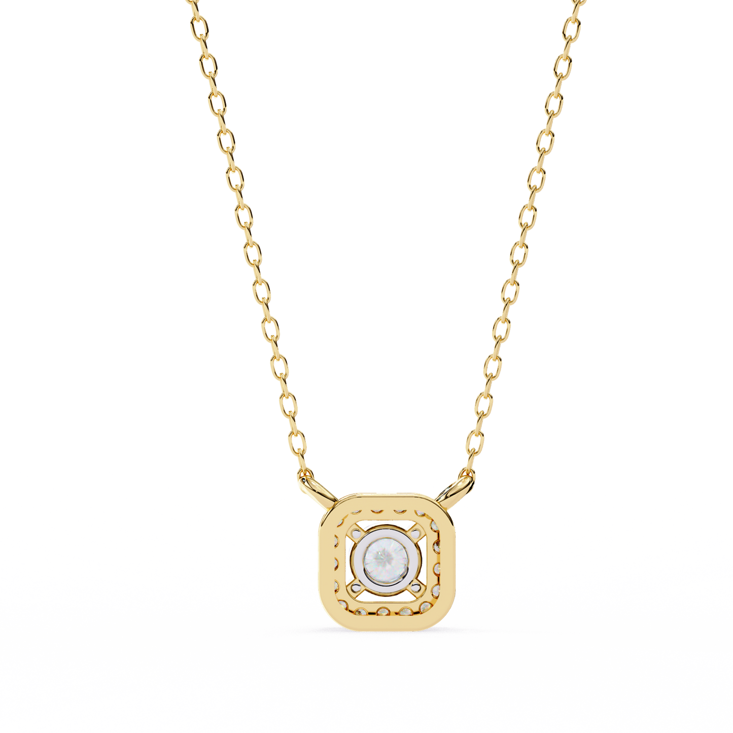 lgd pendant round stone (0.3ct ) in 14k gold without chain