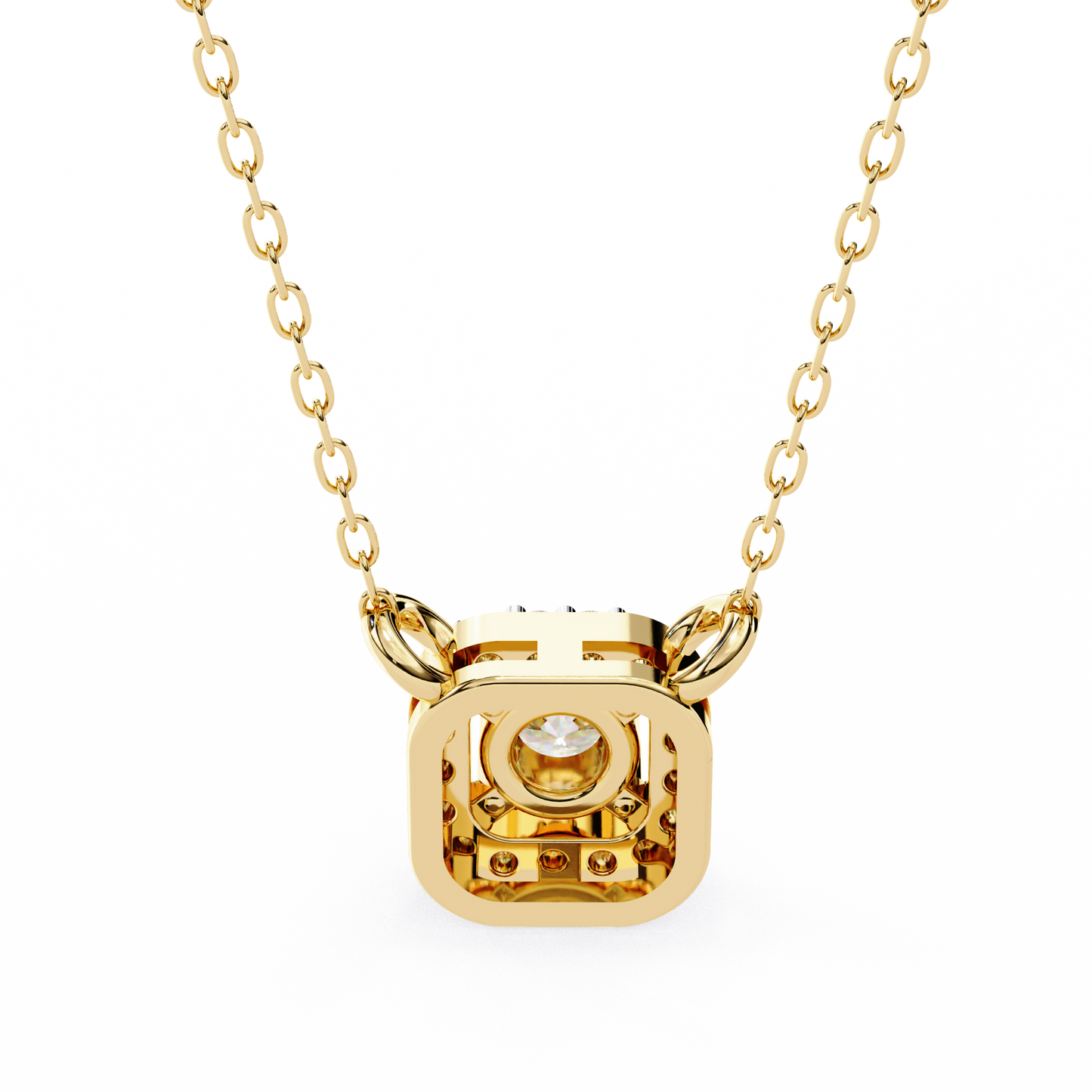 lgd pendant round stone (0.3ct ) in 14k gold without chain