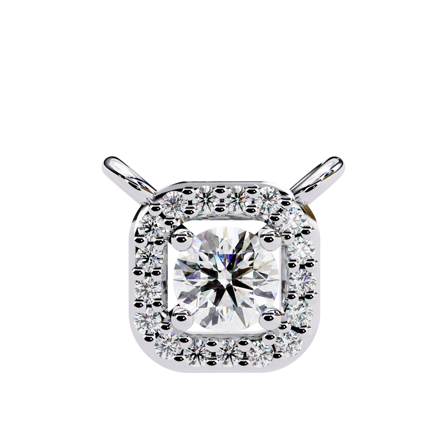 lgd pendant round stone (0.3ct ) in 14k gold without chain