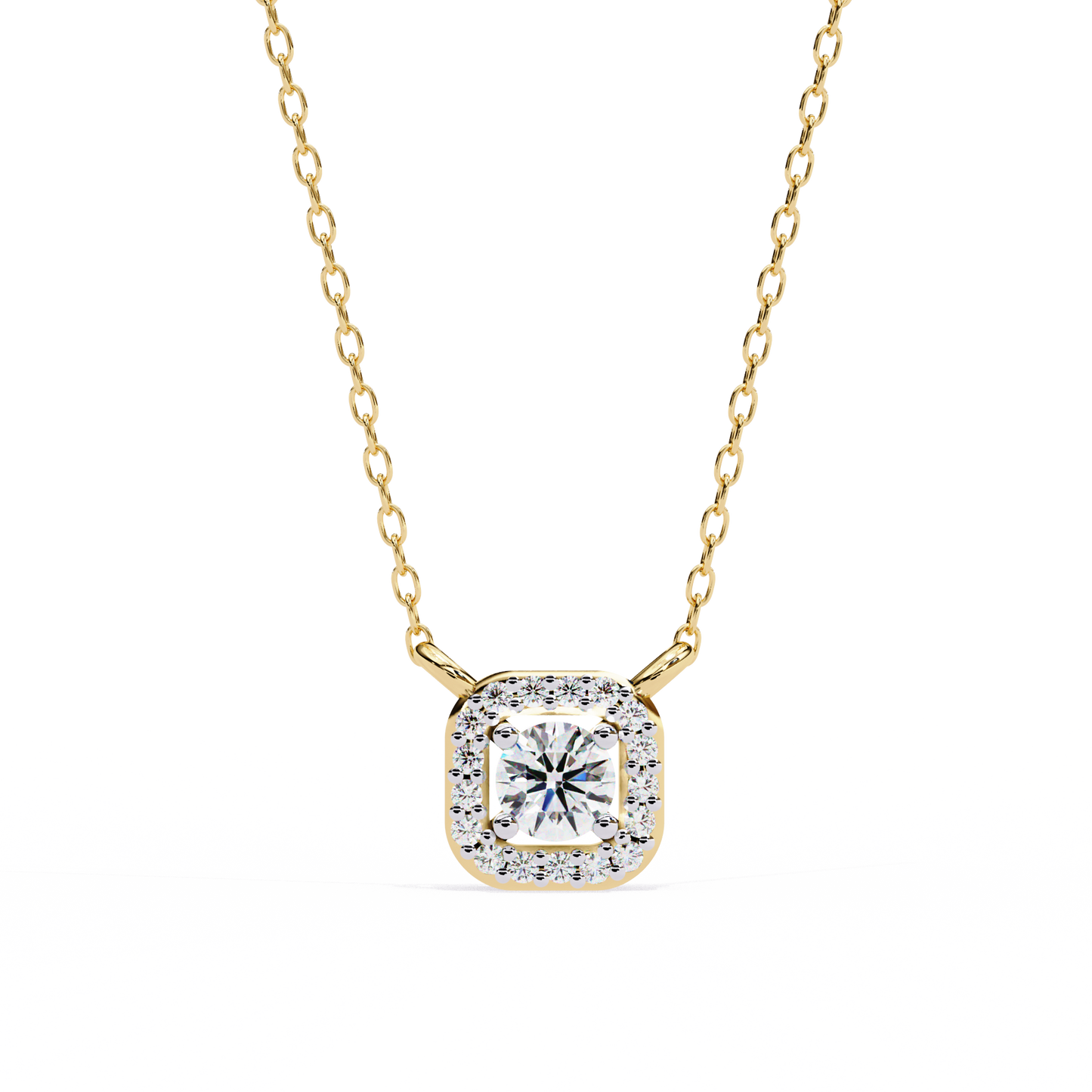 lgd pendant round stone (0.3ct ) in 14k gold without chain