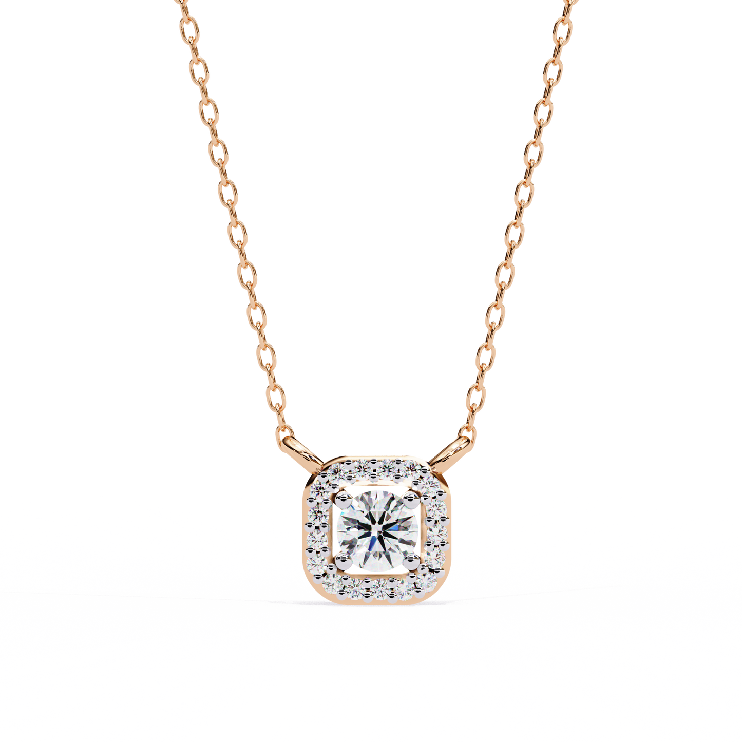 lgd pendant round stone (0.3ct ) in 14k gold without chain