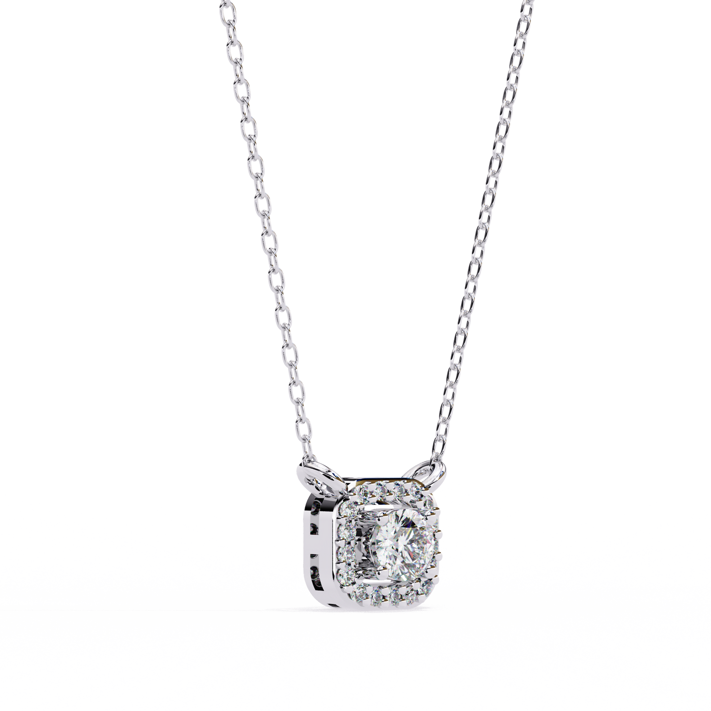 lgd pendant round stone (0.3ct ) in 14k gold without chain