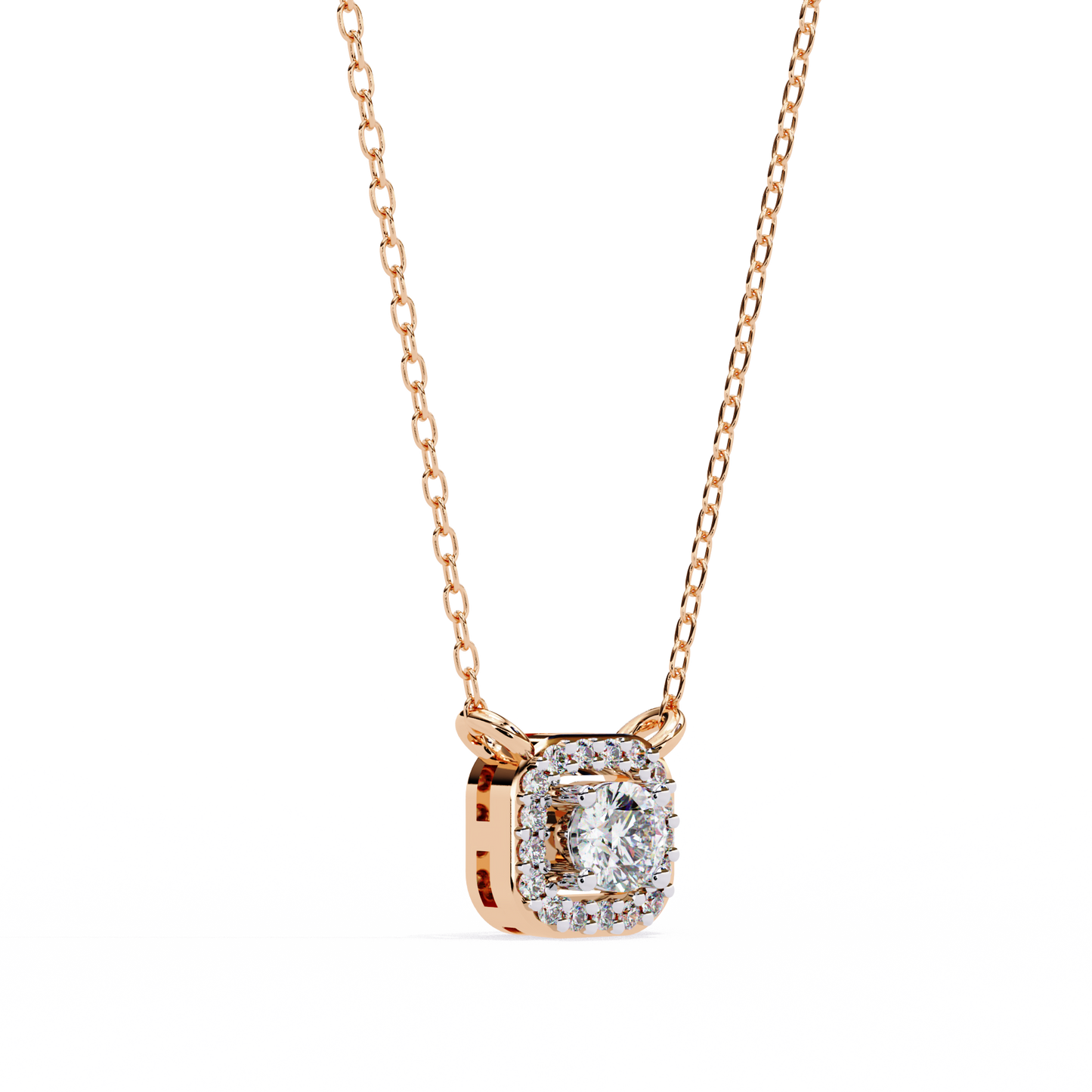 lgd pendant round stone (0.3ct ) in 14k gold without chain