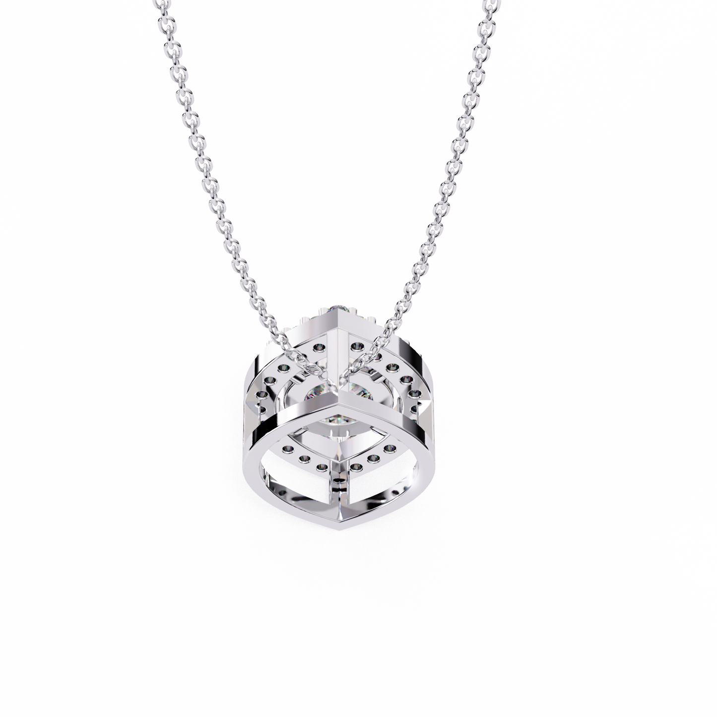 lgd pendant round stone (0.56ct ) in 14k gold without chain