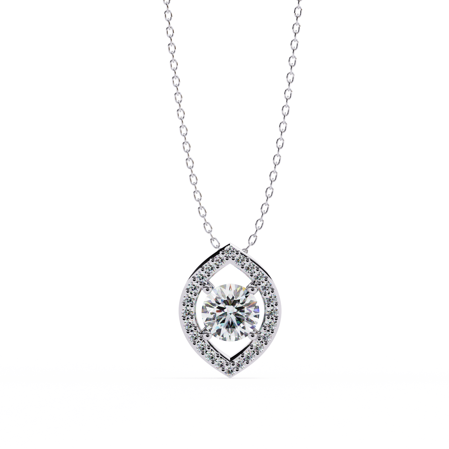 lgd pendant round stone (0.56ct ) in 14k gold without chain