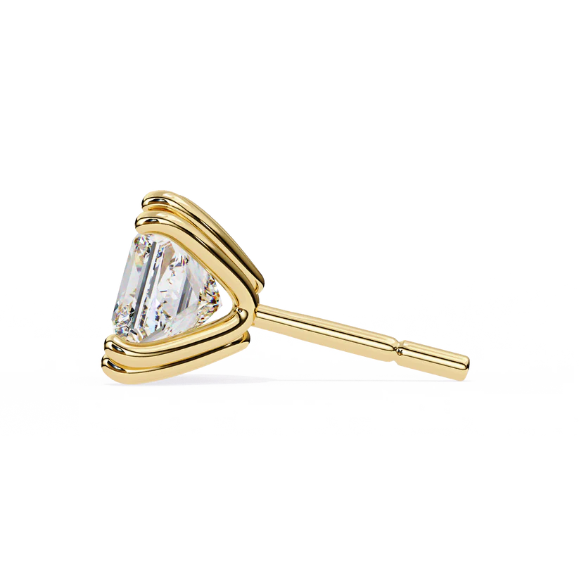 2.50 carat princess cut diamond stud earrings - modern jewelry