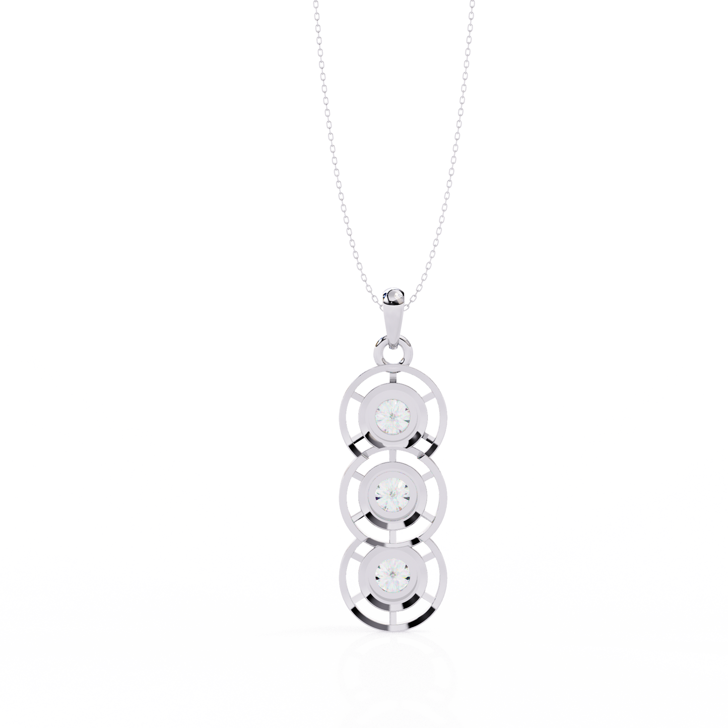 lgd pendant round stone (1.23ct) in 14k gold without chain