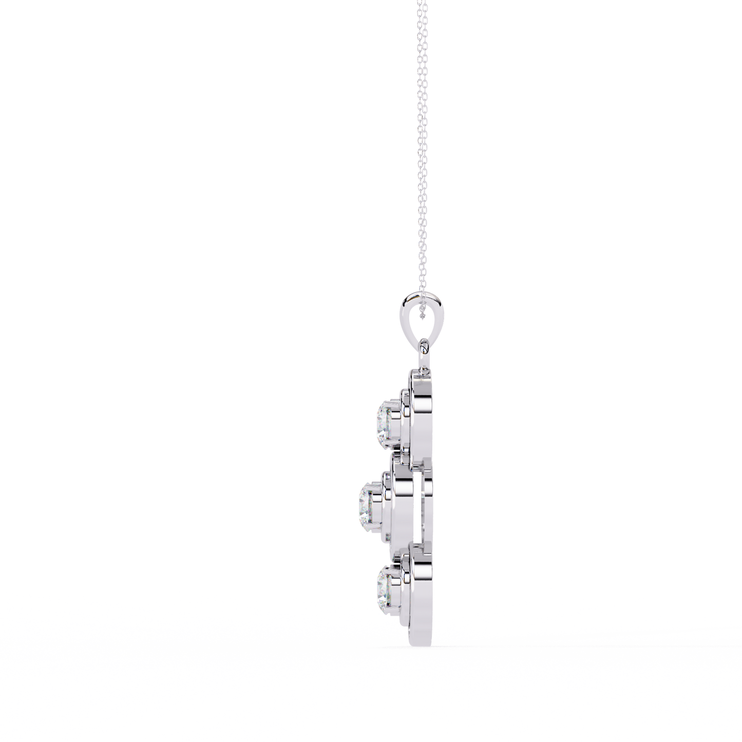 lgd pendant round stone (1.23ct) in 14k gold without chain