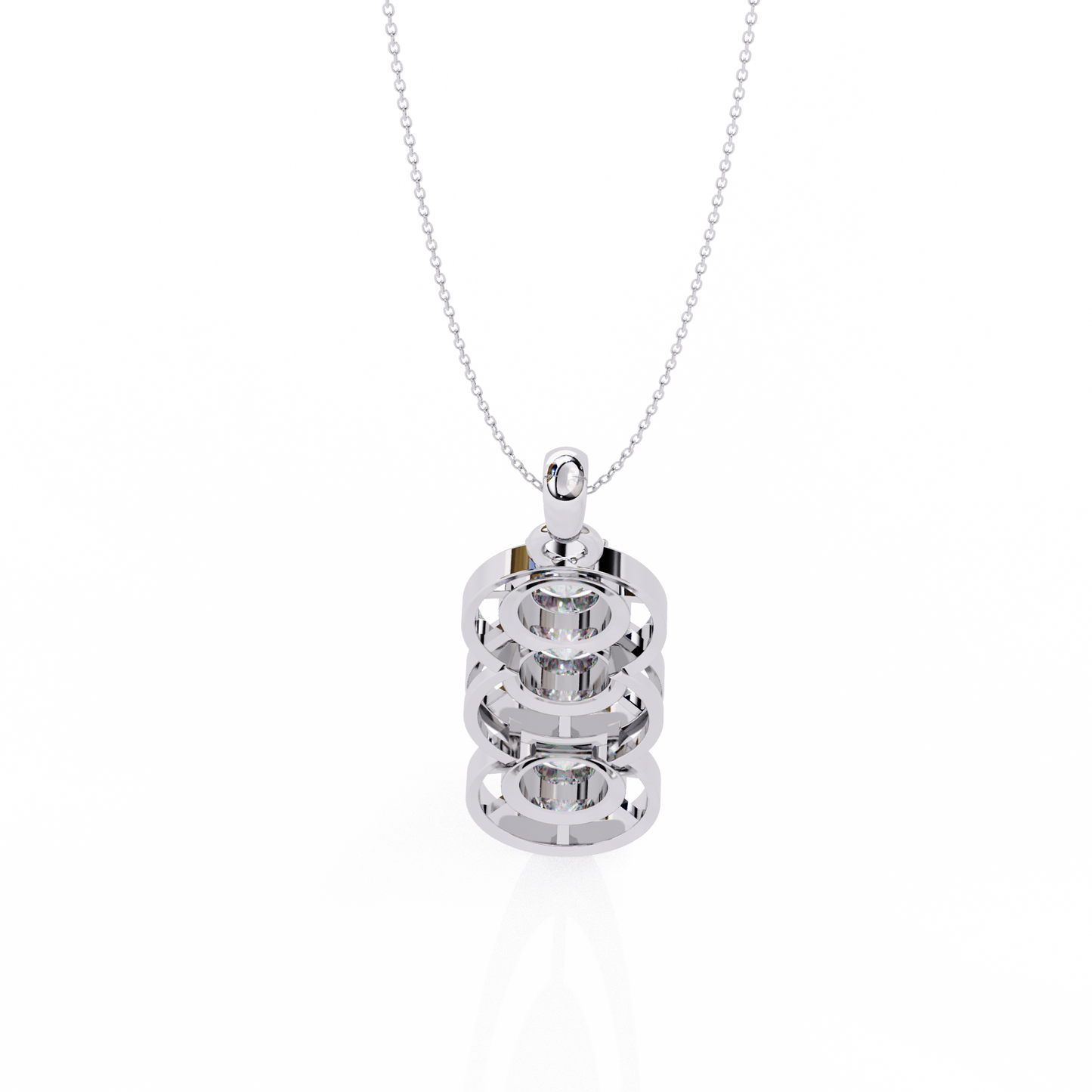 lgd pendant round stone (1.23ct) in 14k gold without chain