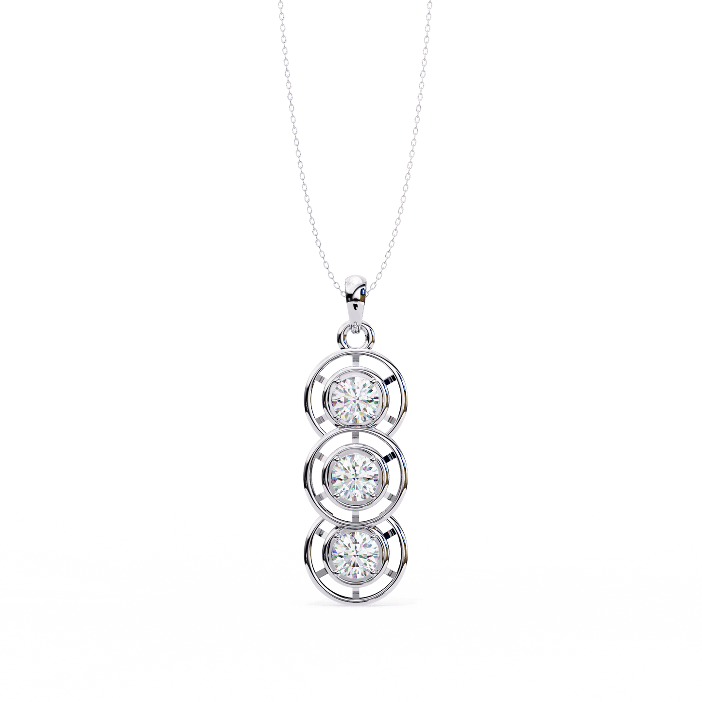 lgd pendant round stone (1.23ct) in 14k gold without chain