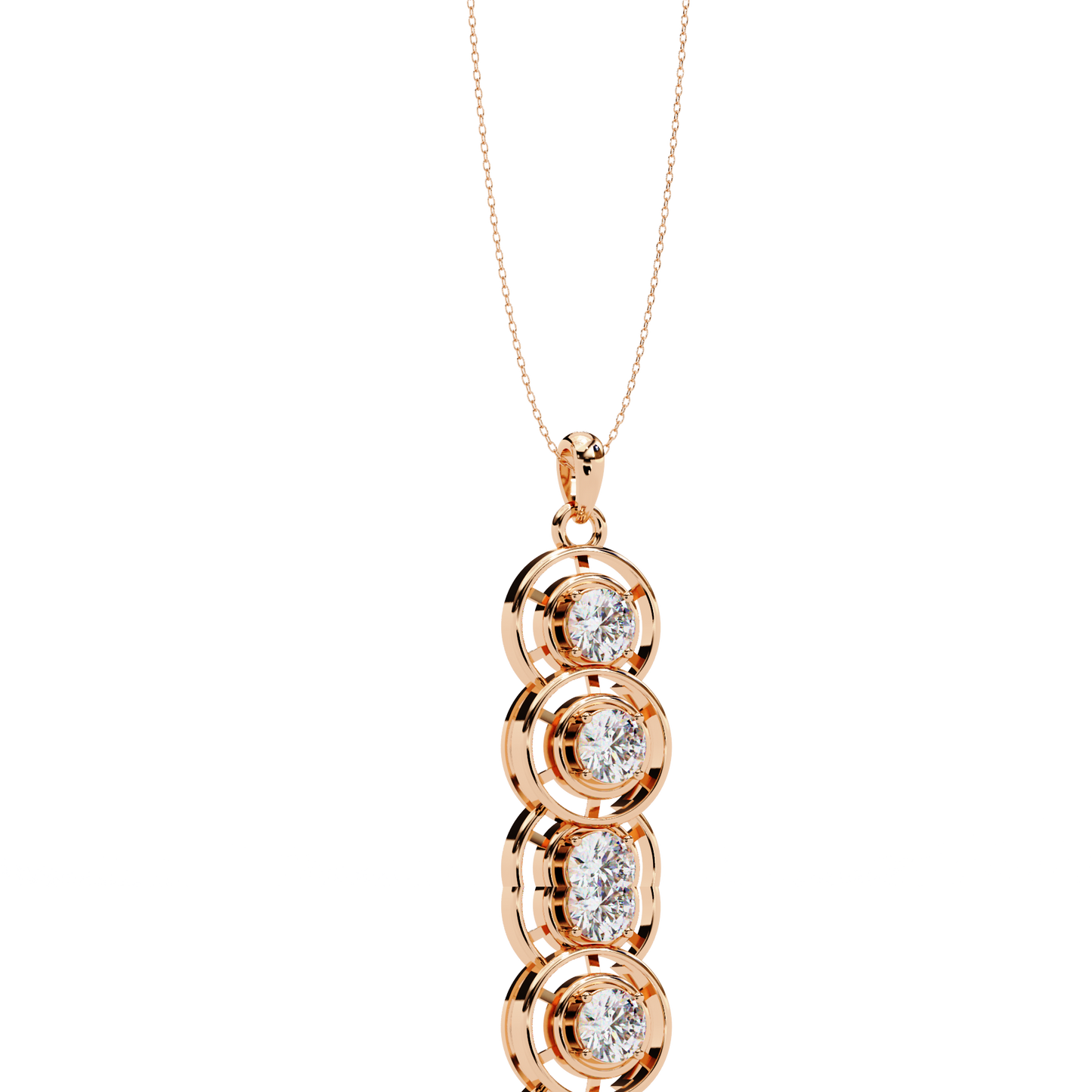 trinity round diamond pendant (chain sold separately)