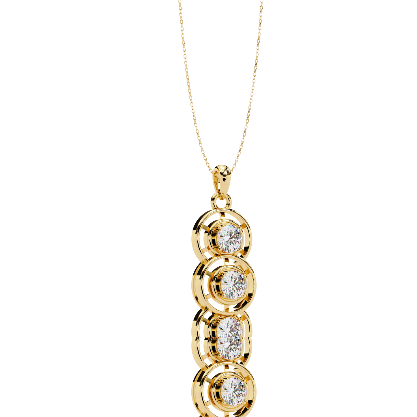 trinity round diamond pendant (chain sold separately)