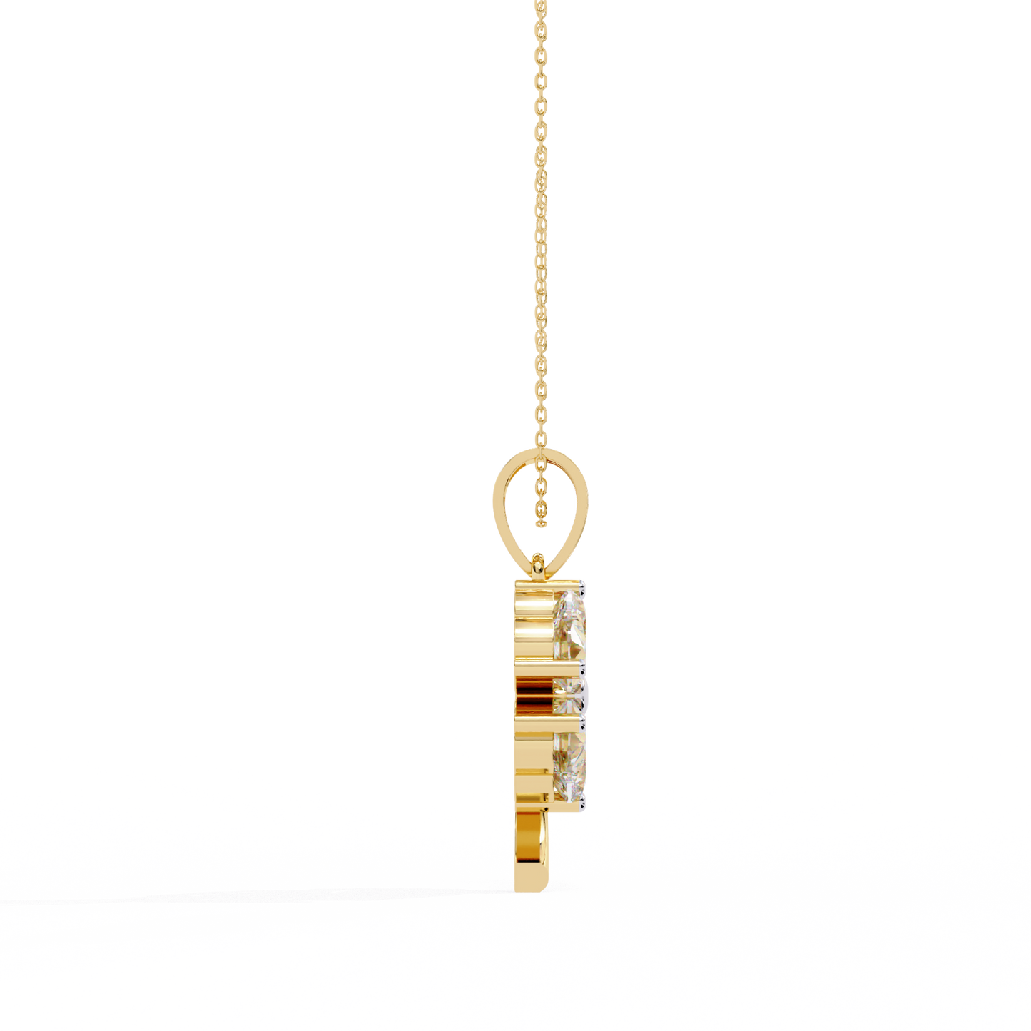 lgd pendant heart stone (0.61ct) in 14k gold without chain