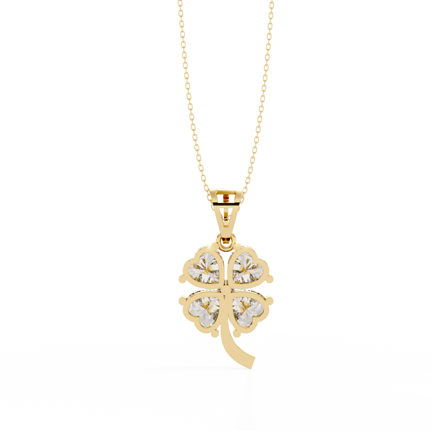 lgd pendant heart stone (0.61ct) in 14k gold without chain