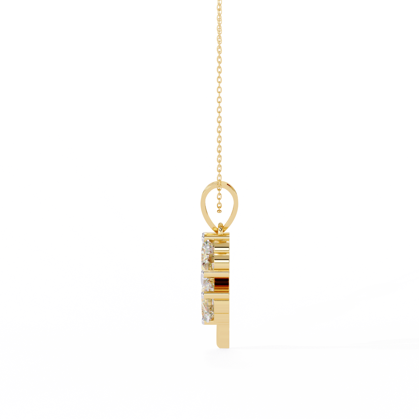 lgd pendant heart stone (0.61ct) in 14k gold without chain