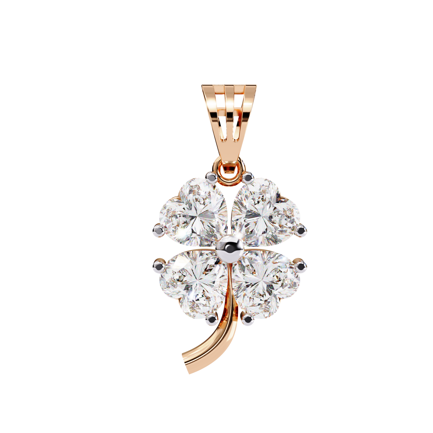 lgd pendant heart stone (0.61ct) in 14k gold without chain
