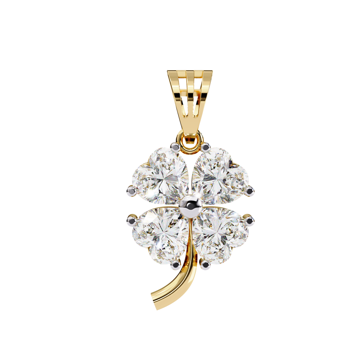 lgd pendant heart stone (0.61ct) in 14k gold without chain