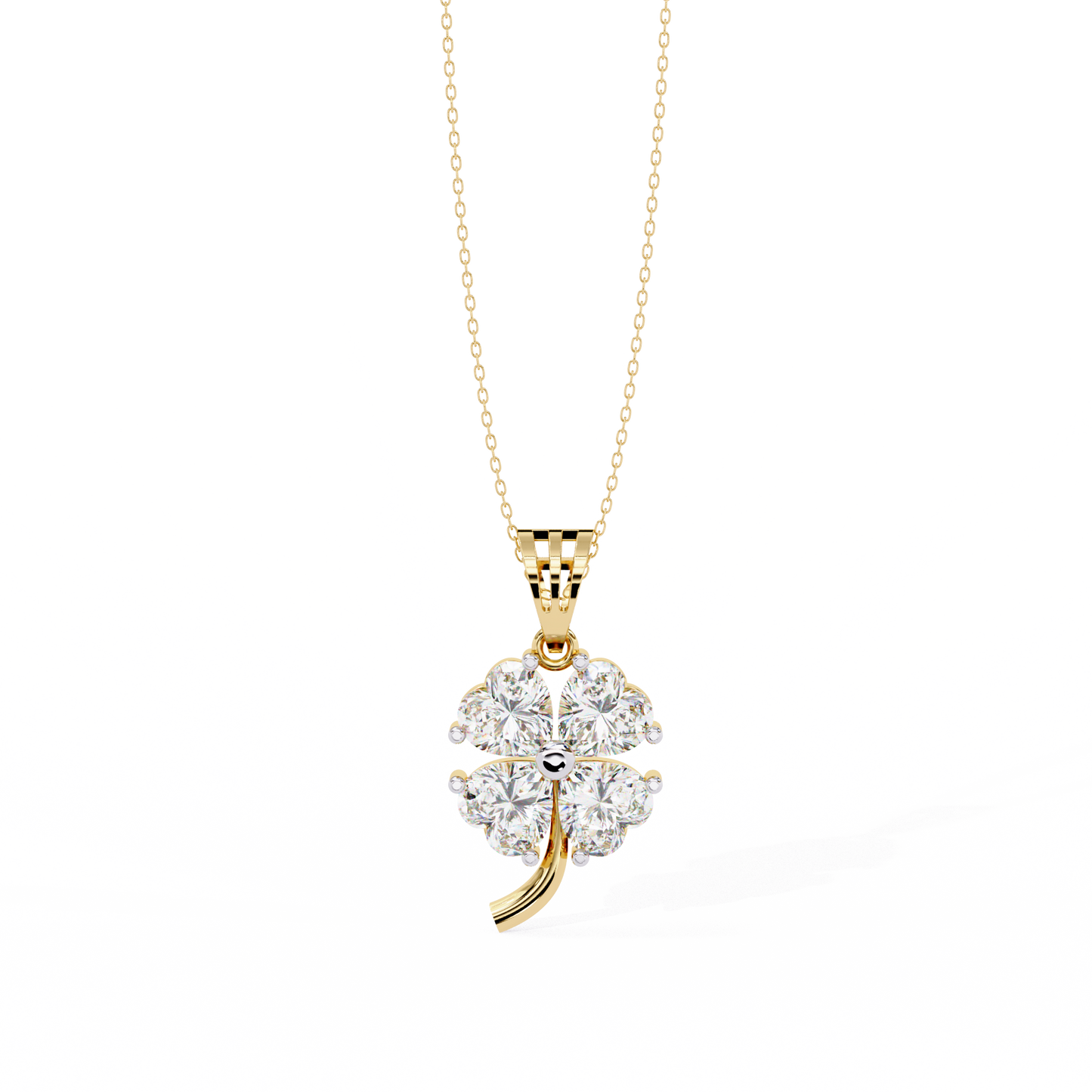 lgd pendant heart stone (0.61ct) in 14k gold without chain