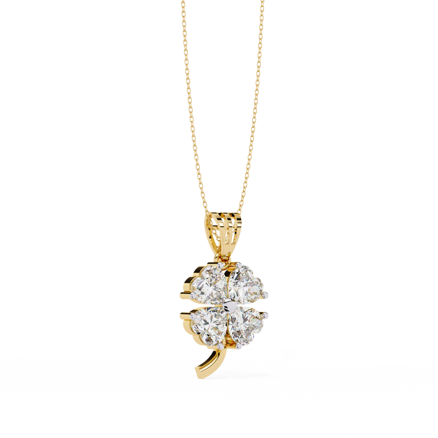 lgd pendant heart stone (0.61ct) in 14k gold without chain