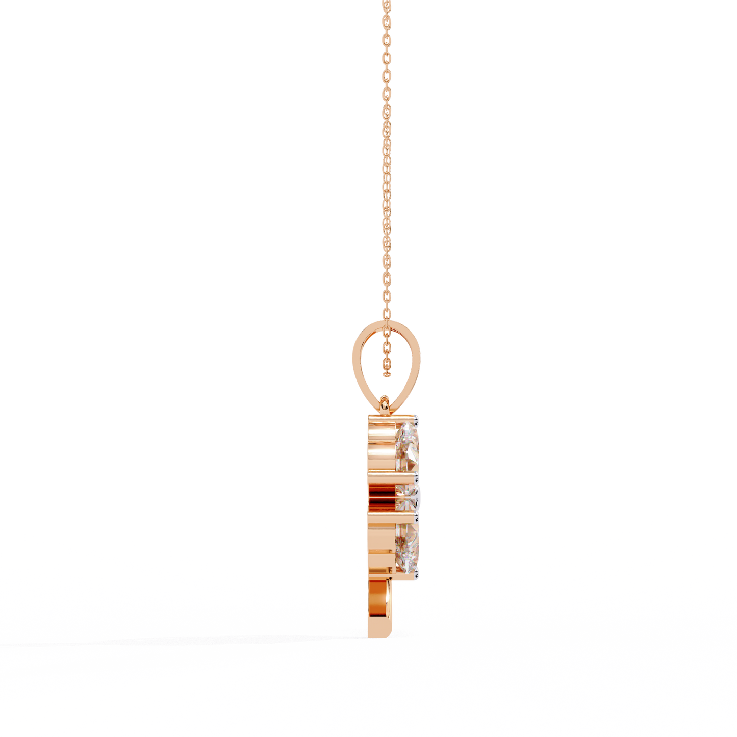 lgd pendant heart stone (0.61ct) in 14k gold without chain